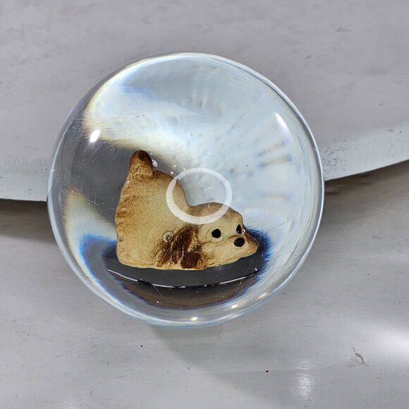 Hagen Renaker Cocker Spaniel Puppy Figurine Sulfide Marble Paperweight Art Glass - Picture 6 of 9